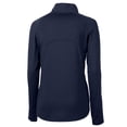 thumbnail image 3 of Women's Cutter & Buck Navy Los Angeles Dodgers  DryTec Adapt Eco Knit Stretch Recycled Raglan Half-Zip Top, 3 of 3