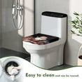 thumbnail image 4 of HELLHERO Father Christmas Elastic Edge Toilet Cover Set Fits All Toilet Shapes Universal Toilet Lid Covers Bathroom Supplies Easy to Clean 17x21 Inches, 4 of 5