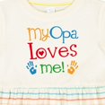 thumbnail image 4 of Inktastic My Opa Loves Me Girls Baby Dress, 4 of 5