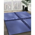 thumbnail image 3 of Ahgly Company Machine Washable Indoor Rectangle Transitional Light Slate Blue Area Rugs, 2' x 5', 3 of 7