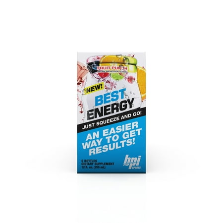 BPI Sports Best Energy Liquid Water Enhancer, Fruit Punch, 144 (Best Morning Shake For Energy)