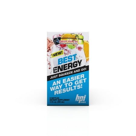 BPI Sports Best Energy Liquid Water Enhancer, Fruit Punch, 144