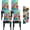 17, variant on Christmas Chair Covers Set of 4, Vintage Santa Claus Dining Chair Slipcovers with Gifts and Pine Trees, Stretchable Holiday Chair Protector