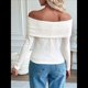 thumbnail image 5 of Suéter de Mujer con Hombros Descubiertos, Larga, Tejido, para Otoño, Ideal para Salir en Invierno. M, 5 of 10