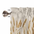 thumbnail image 5 of Kitchen Curtains 54 Inches length, Fall Wheat Window Treatment Curtain Drapes, Autum Botanical Rustic Yellow Orange Thermal Insulated Drapes for Basement Hotel RV, 42"x54", 2 Panels, 5 of 7