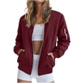 thumbnail image 2 of AloohaidyvioNo Boundaries Womens Zip Up Jackets Lightweight Long Sleeve Casual Loose Fall Jacket with Pockets, 2 of 6