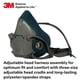 thumbnail image 4 of Respirador reutilizable 3M Rugged Comfort de media cara 6501, 4 of 6