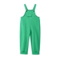 thumbnail image 2 of Girls Straight Leg Jumpsuit Loose Fit Sleeveless Overalls with Pocket 2-14Y, 2 of 7
