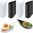 thumbnail image 2 of Tear Drop Mini Appetizer Plates,Reusable Plastic Spoons Desserts Appetizers Dishes Serving Plate,Catering Dessert Tasting Cups Mixed 20pcs, 2 of 6