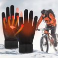 thumbnail image 3 of Touch Screen Electric Heated Hand Warmer Non-Slip USB Rechargeable Heated Motorcycle Gloves ,Easy to Use, 3 of 5