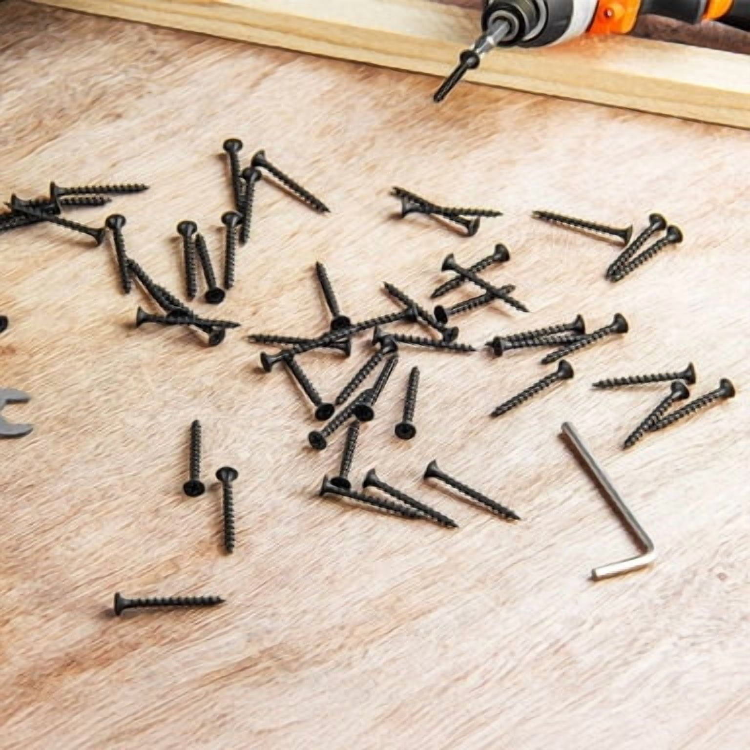MEITE Drywall Screws, #6 x 1-1/4" Coarse Thread Wood Screws for Drywall, Wood and Furniture (40 LBS)