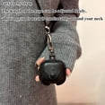 thumbnail image 2 of Funda de piel para AirPods 4 ChouxiLin a prueba de golpes negra, 2 of 9