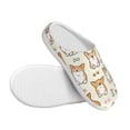 thumbnail image 3 of Lsque Cartoon Corgi Pattern Womens Comfort Cotton on Scuff With Memory Foam and Anti-skid Sole Slipper-44/45, 3 of 7