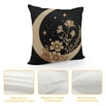 thumbnail image 4 of BCIIG  Abstract Boho Gold Moon Stars Flowers Decorative Pillowcase Throw Pillow Cover, Modern Art Crescent Moon Sky for Sofa Bed Room Home Bohemia Decor  Pillow Case 12x12in, 4 of 5