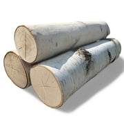 Wilson Set of 3 Large Birch Fireplace Logs (3.5" - 5.5" Diameter x 17- 18" Long)