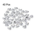 thumbnail image 3 of Unique Bargains 40 Pcs Acrylic Flat Back Rhinestones 20mm/0.8 Inch Heart Artificial Gemstone for Crafts Jewelry Making White, 3 of 7