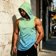 thumbnail image 5 of LNZGNM Men's UPF 50+ Short Sleeve Sun Hoodie – Quick-Dry Rash Guard for Fishing & Hiking, Lightweight Athletic Workout Top,Green(M), 5 of 7