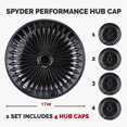 thumbnail image 3 of 17 Inch Tapacubos, Juego De 4 Cubiertas De Llanta Snap On, Resistente Al Desgaste, ABS, Ajuste Universal Para Autos Camionetas SUV, 3 of 7