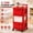 Red, variant on 3-Tier Rolling Storage Cart with Clear Drawers, Portable Utility Organizer with Handle and 360° Wheels, Available in White, Green and Red