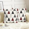 thumbnail image 2 of Buffalo Plaid Christmas Tree Pillow Covers 20x20 Set of 2 Red Black and White Xmas Decorative Outdoor Throw Pillow Cases Seasonal Farmhouse Cushion Case Winter Holiday Decor for Sofa Couch, 2 of 6