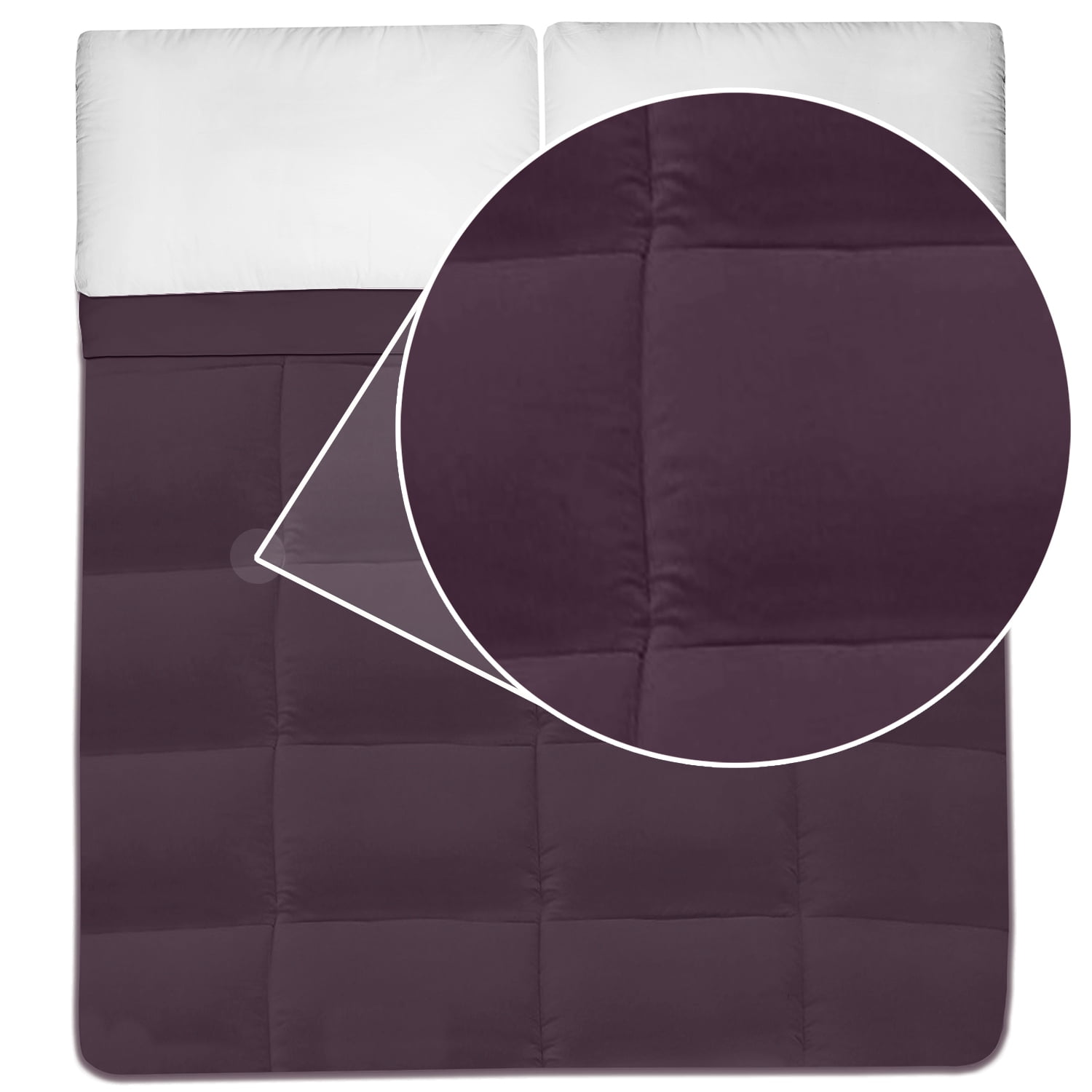 Down Alternative Polyester Box Stitch Microfiber Comforter - Full