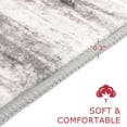 thumbnail image 4 of iOhouze 2x3 Small Area Rugs Abstract Rugs Throw Rugs with Rubber Backing Washable Indoor Front Door Mat Print Faux Wool Doormat for Bedside Entrance Entryway, Grey/Light Beige/Brown, 4 of 8