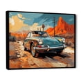 thumbnail image 2 of Designart "Classic Euro Car In Nevada I" Car Vintage Floater Framed Canvas Art Print, 2 of 5