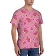 thumbnail image 5 of Rocae Watermelon for Men's Moisture-Wicking Crew Tee - T-Shirt for Sports, Outdoor Activities, and Casual WearSmall, 5 of 9