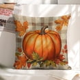 thumbnail image 6 of Pumpkin leaves checkeredLinen toss pillowcase decoration pillowcase gifting preferred 24x24 inch cushion cover 4 sets sofa pillowcase sofa bedroom living room car, 6 of 8