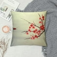 thumbnail image 2 of JEUXUS  Winter Pillow Covers  Red Japanese Plum Blossom in Chinese Painting Style Double Sided Decorative Pillows Cases Throw Pillows Covers, 2 of 5