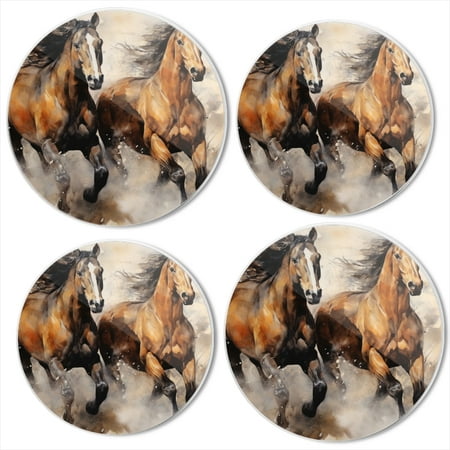 

Bahomeck Electric Stove Burner Covers Set Of 4 Strong Brown Horses Running Stirred Up The Sand Metal Gas Stove Burner Covers Protecting Gas Stoves 8 Inch And 10 Inch