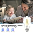 thumbnail image 3 of Emitting ST58 LED Edison Bulb, E26 Base, 5000K Daylight White, Antique Filament Decorative Plastic Light Bulbs, 16-Pack, 3 of 8