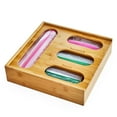 thumbnail image 3 of Better Homes and Gardens Plastic Bag Drawer Organizer, Bamboo, Natural Finish, Well Suited to Kitchen Organization and Accessibility, 3 of 14