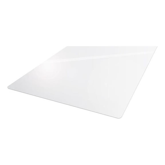 Pemberly Row Traditional Vinyl Clear 60" x 48" PVC Chair Mat
