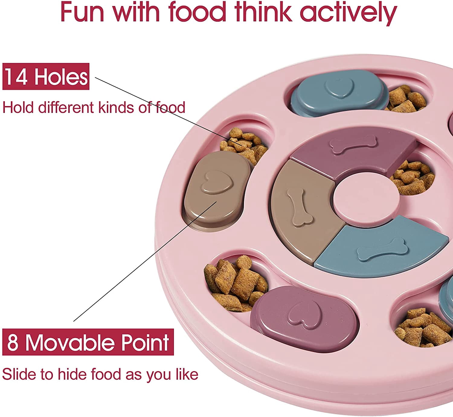 Dog Slow Feeder Puzzle Toy Interactive Dog Treat Puzzle Feeder for Mental Stimulation IQ Training Dog Enrichment Toy for Small Medium Large Dogs