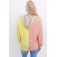 thumbnail image 1 of ABPHQTO Chaqueta camisera multicolor con botones y bolsillos con bloque de color para mujer con capucha, 1 of 5