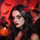 thumbnail image 5 of Decoraciones de Halloween, adornos de Halloween, pinza para el pelo con forma de mano de esqueleto de Halloween, lazo de rosa de terror para festivales de fantasmas, accesorios para el cabello, pinza, 5 of 6