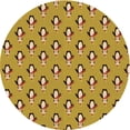 thumbnail image 1 of Ahgly Company Machine Washable Indoor Round Transitional Saffron Yellow Area Rugs, 3' Round, 1 of 7