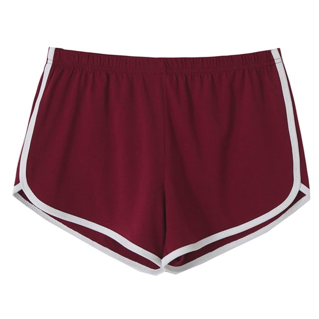 Dnzceghtig Pantalones cortos deportivos para mujeres y niñas, pantalones cortos para correr, gimnasio, playa, entrenamiento informal, Fitness, pantalones cortos - Rojo