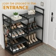 Black Tubes Closet Shoe Rack, Boot Rack, 5 Tier Oxford Fabric Shelf ...