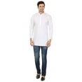 thumbnail image 4 of Kurta Courte en Coton pour Hommes Vêtements d'Inde (Blanc, TTTG), 4 of 6