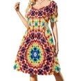 thumbnail image 4 of Vestido de manga corta de muñeco de nieve, vestido de verano para mujer, vestidos casuales, vestido de verano para mujer, vestidos de novia, 4 of 8