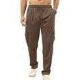 thumbnail image 2 of Dagegui Cargo Sweatpants for Men Cotton Multi-Pockets Running Athletic Pants Elastic Waist Open Bottom Pant Loose Straight-Fit Sweatpant Trousers Clearance Sale Brown 2XL, 2 of 9