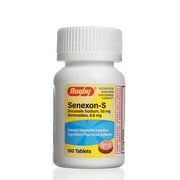 Rugby Senexon-S Docusate Sodium Stool Softener Tablets, Orange, 50 mg, 100 Count