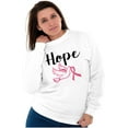 thumbnail image 4 of Breast Cancer Awareness Hope Dove Women Plus Size Crewneck Sweatshirt Brisco Brands 2X, 4 of 5