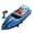 Blue, variant on Bunblic Remote Control Boat 2.4GHz Control Gift Speedboat for River Pools Salt Water White