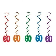 Beistle Partypro 60 Whirls Assorted Colors (5/Ct)