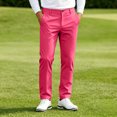 thumbnail image 3 of Akiihool Mens Wide Leg Trousers Men's Casual Pants Elastic Waist Drawstring Trousers Hot Pink,XXXL, 3 of 5
