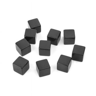 Techinal 10pcs 16mm Blank Dice Black Acrylic Cube Board Game Kid Toy DIY Fun And Teaching