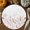 White, variant on Pastoral Pink Flower Round Braided Placemats Set of 8, Sunflower Leaf Farm Plant Country Heat Insulation Place Mats Washable Non-Slip Table Mats for Kitchen Dining Party, 15 Inches